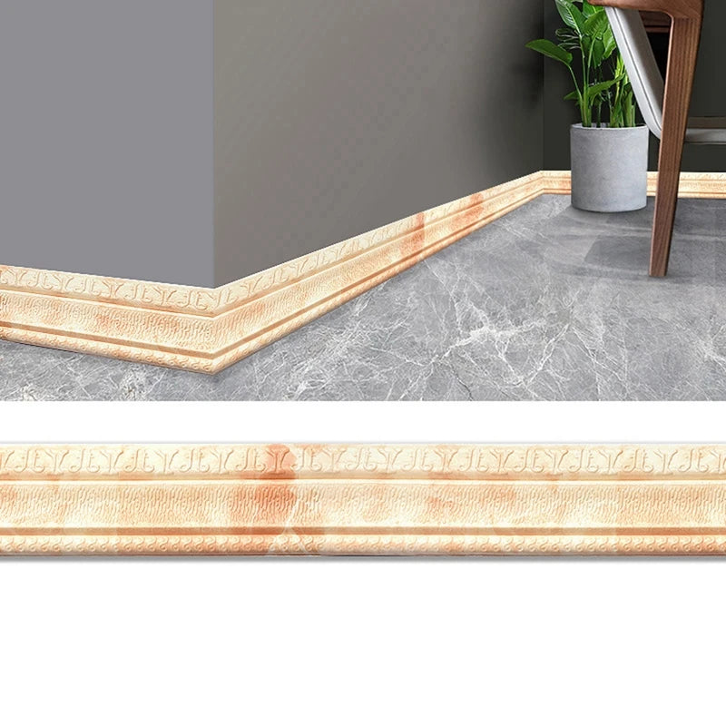 Adhesive Foam Molding Trim 3D Embossing 2.3M Multifuncself Adhesive Wall Trim Line Skirting Border Decor Sticker Wallstick Decor