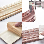 Adhesive Foam Molding Trim 3D Embossing 2.3M Multifuncself Adhesive Wall Trim Line Skirting Border Decor Sticker Wallstick Decor