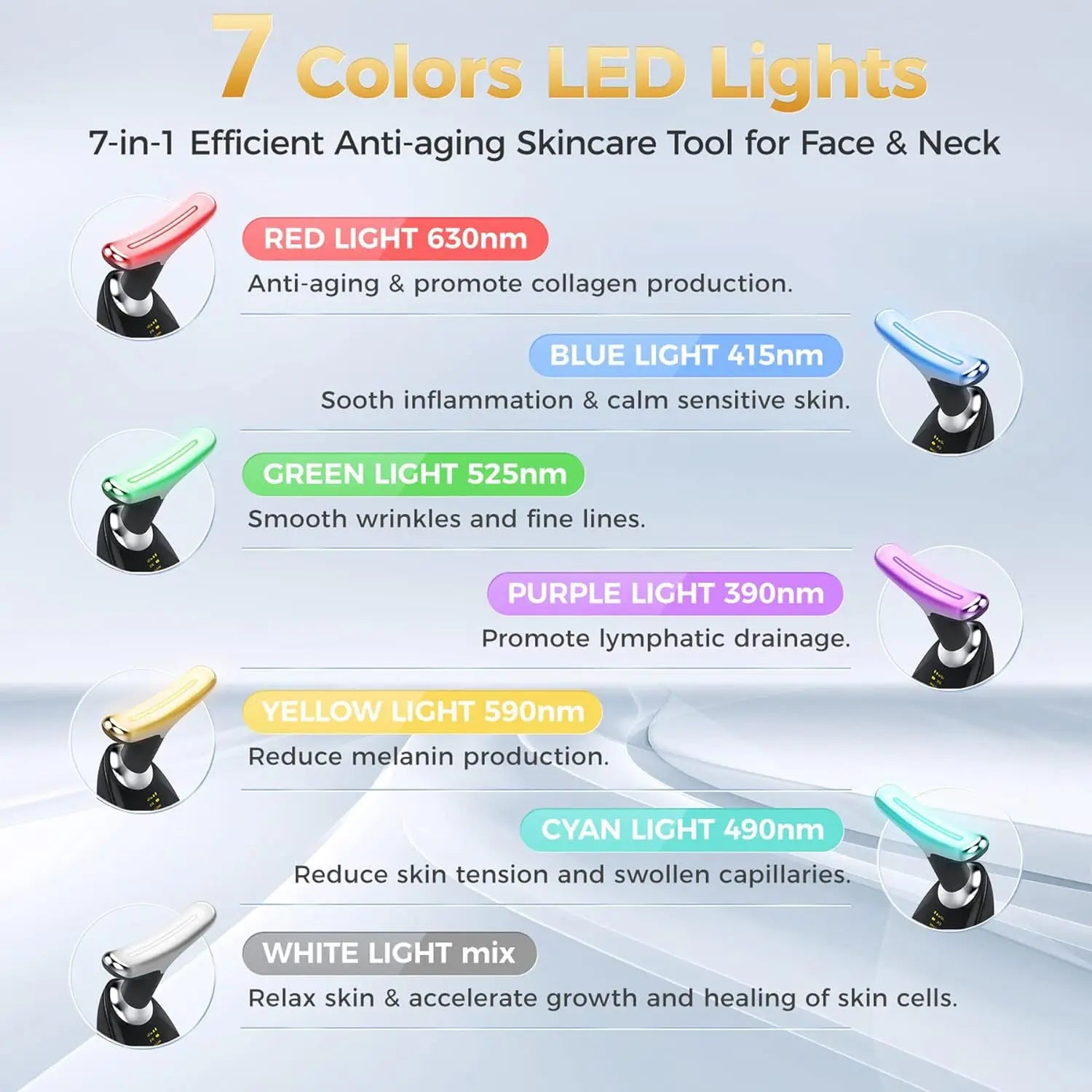 7 Color Radiant Glow Neck Facial Device