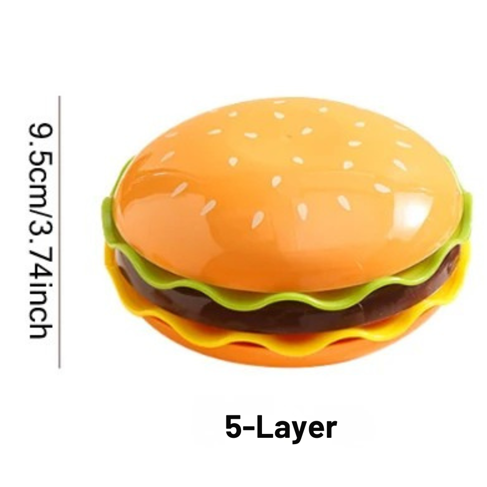 Stackable Hamburger Plate Set