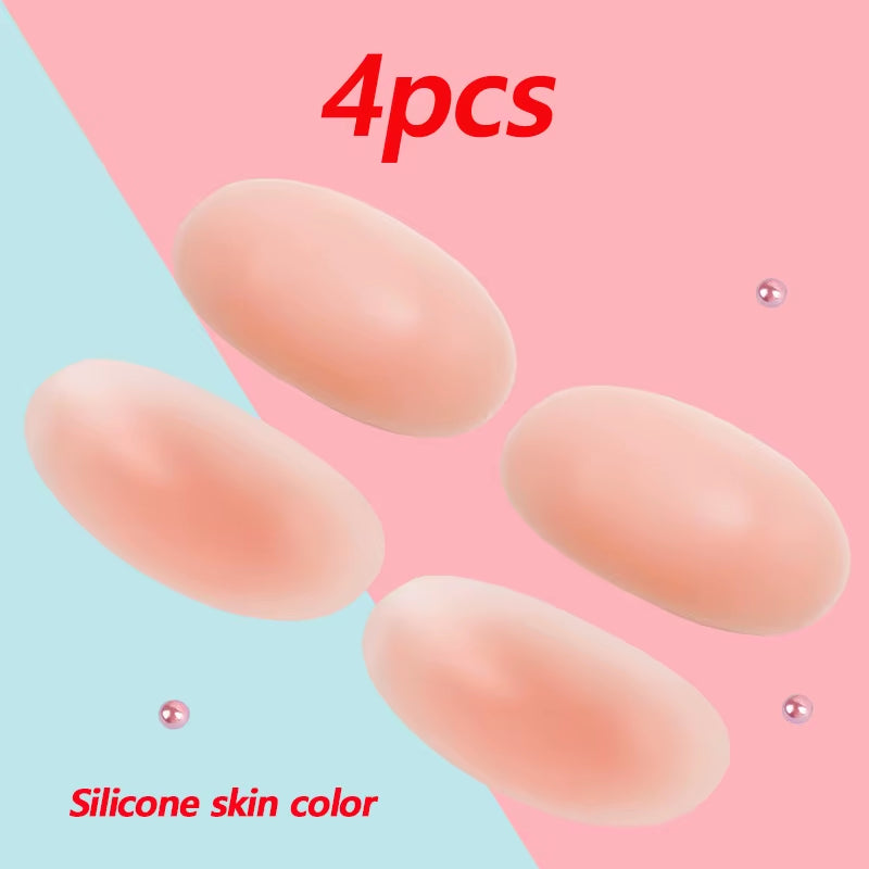 1Pair Invisible Detachable Breathable Silicone Shoulder Pad for Woman Shoulder Enhancer Reusable Self-Adhesive Clothing