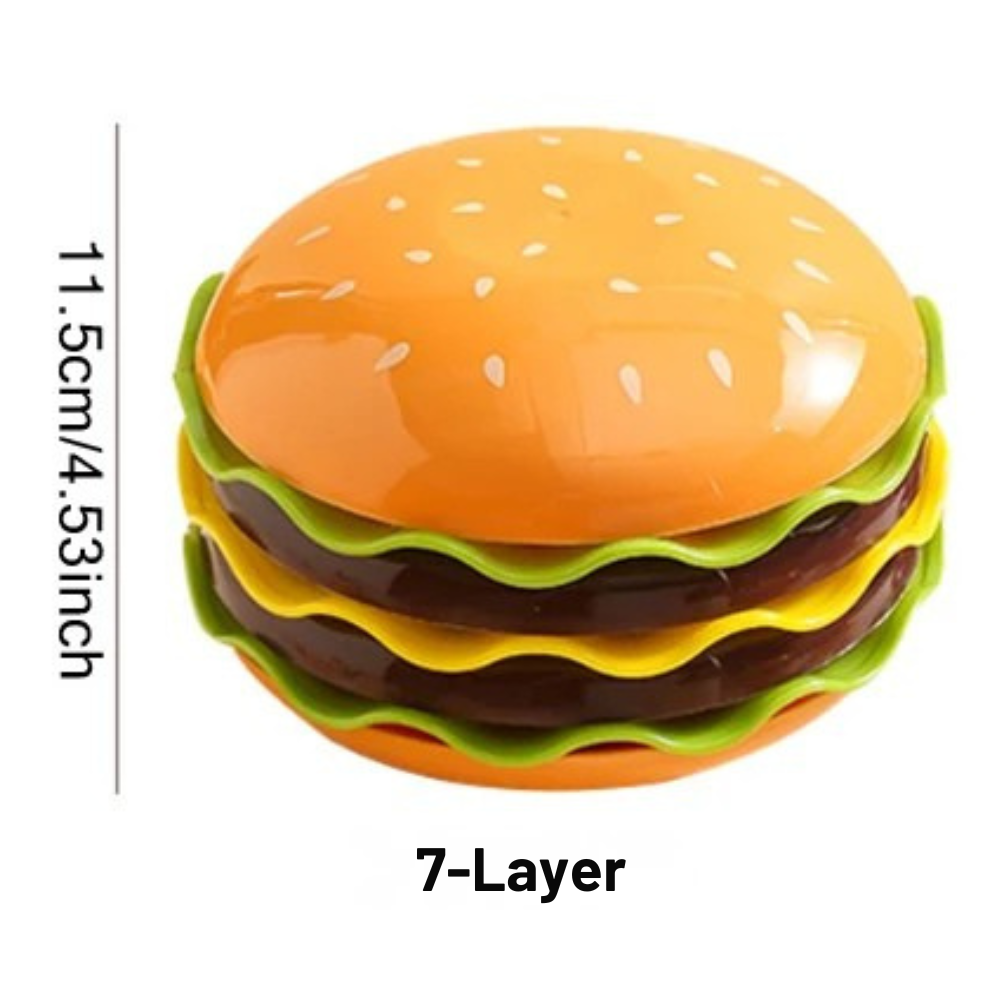 Stackable Hamburger Plate Set