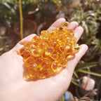 50Pcs 15Mm Chinese Style Figurine Mini Crystal Gold Ingots Paperweight Feng Shui Crafts Lucky Home Decoration Ornaments