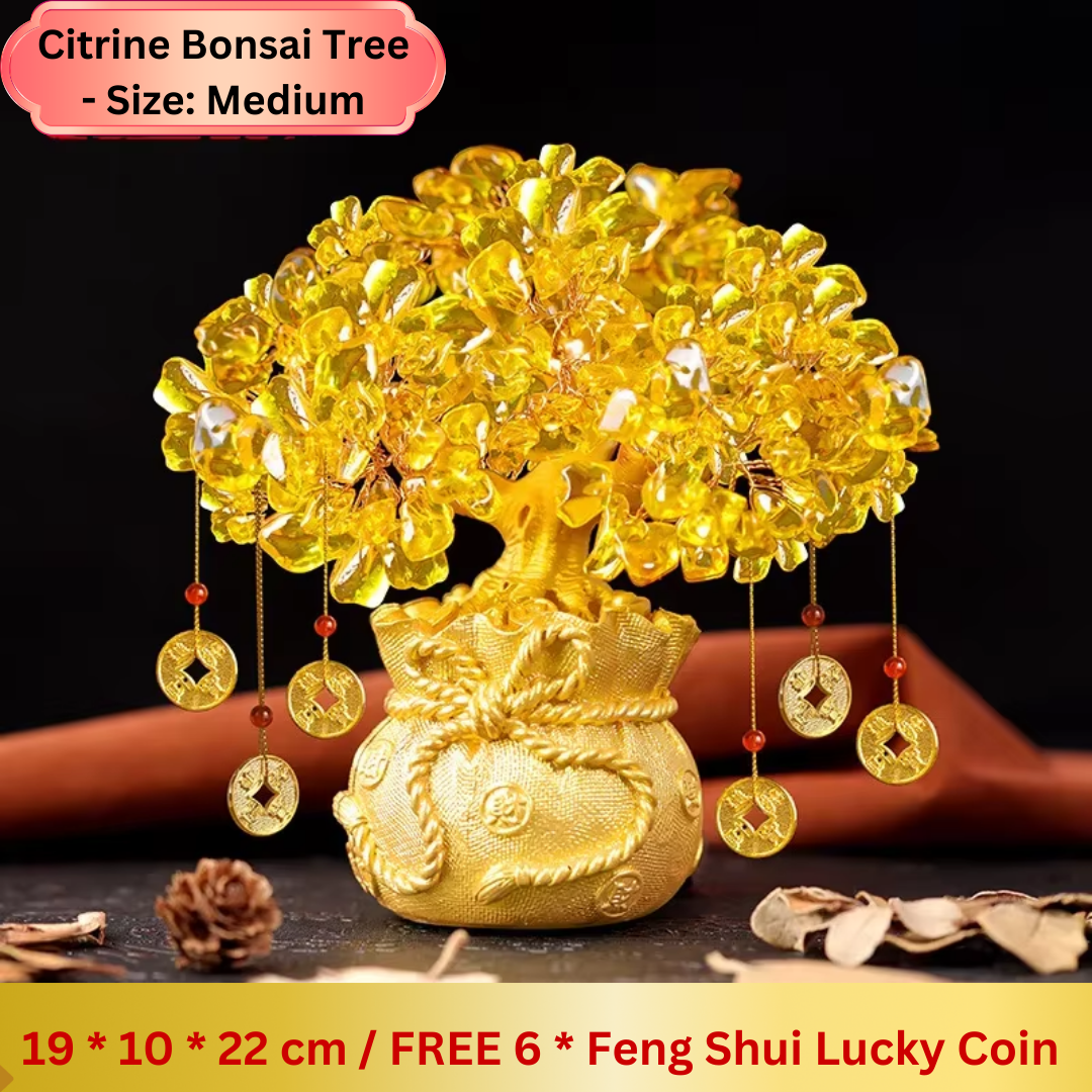Wealth-Attracting Citrine Bonsai Tree