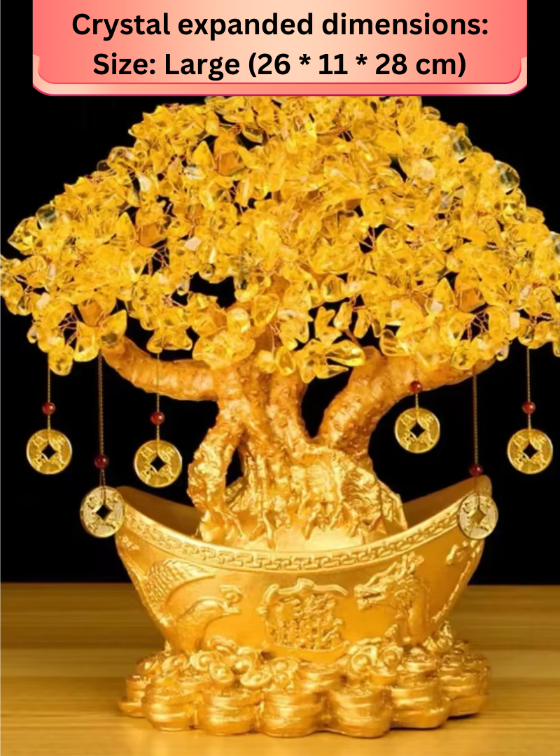 Wealth-Attracting Citrine Bonsai Tree