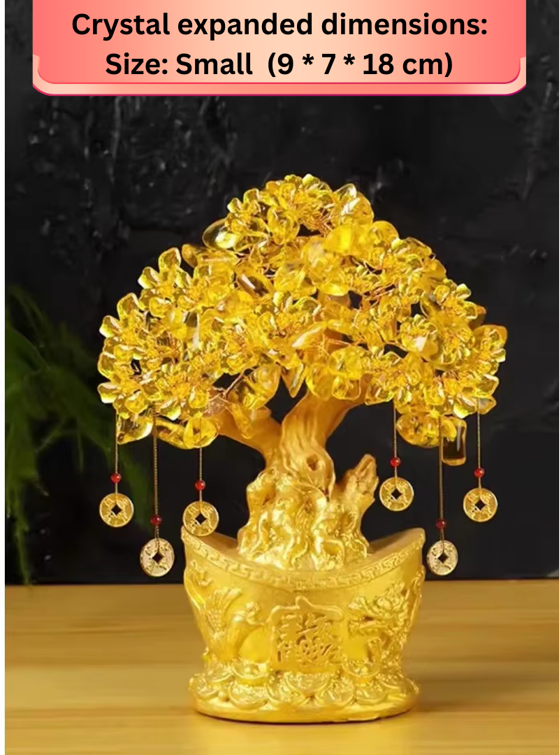 Wealth-Attracting Citrine Bonsai Tree