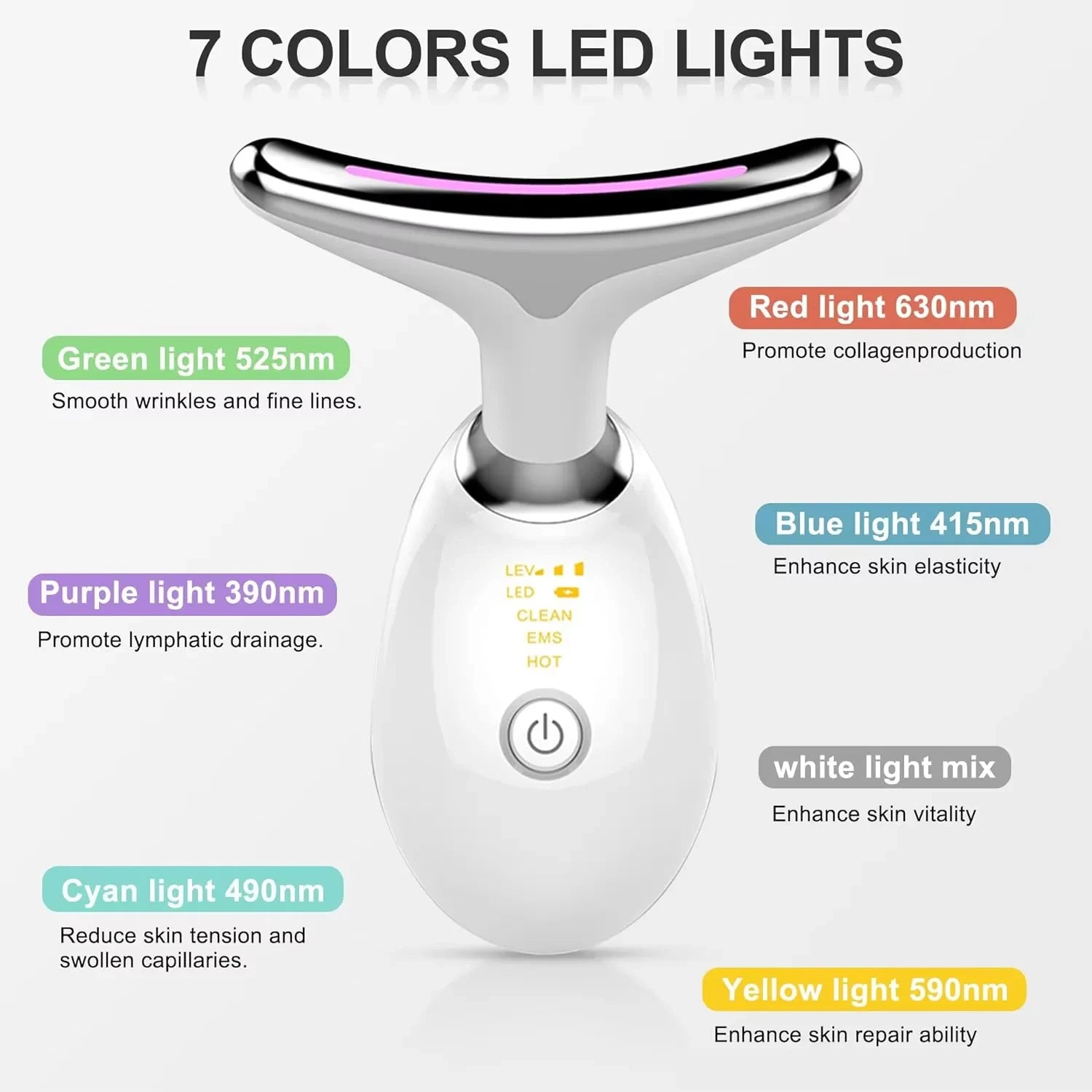 7 Color Radiant Glow Neck Facial Device