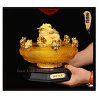 SHOP OFFICE HOME Hall Lobby Porch Reception Efficacious Mascot Inviting Money Wealth GOLD JIN CHAN FENG SHUI Treasure Bowl