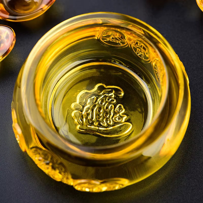 Cornucopia Citrine Cornucopia Gold Ingot Home Decorative Ornament Handicrafts Wealth Basin Office Citrine Creative Treasure Bowl