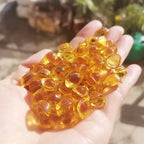 50Pcs 15Mm Chinese Style Figurine Mini Crystal Gold Ingots Paperweight Feng Shui Crafts Lucky Home Decoration Ornaments