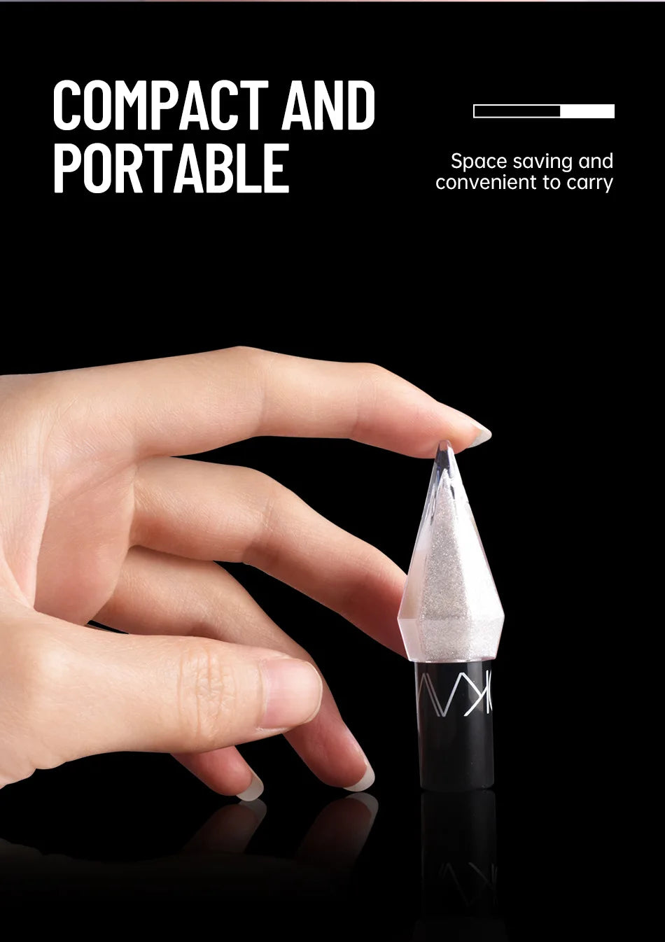 Compact and portable beauty device with sleek design, easy to carry and space-saving for travel or daily use
