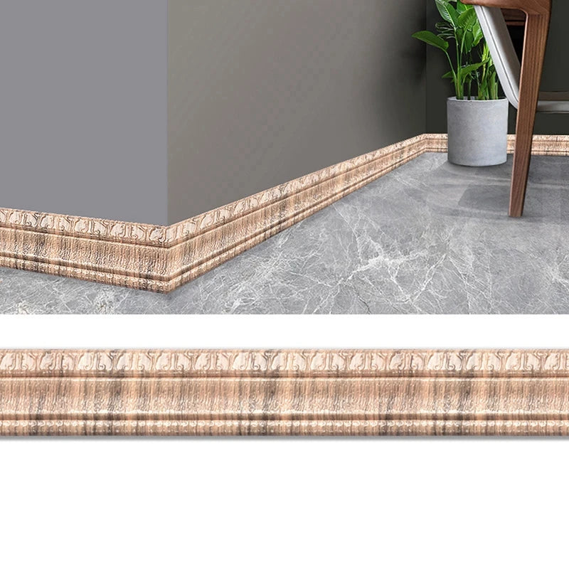 Adhesive Foam Molding Trim 3D Embossing 2.3M Multifuncself Adhesive Wall Trim Line Skirting Border Decor Sticker Wallstick Decor