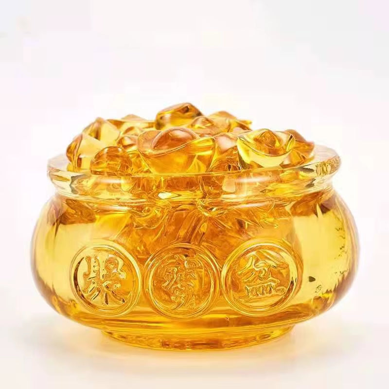 Cornucopia Citrine Cornucopia Gold Ingot Home Decorative Ornament Handicrafts Wealth Basin Office Citrine Creative Treasure Bowl