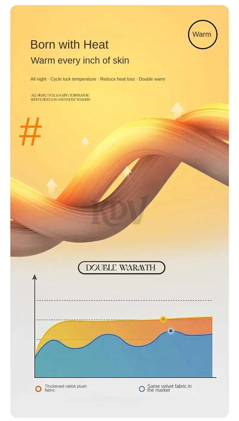 Promotional graphic comparing blackened velvet plush to market fabric—warm fiber illustration and chart showing superior heat retention and cycle lock temperature