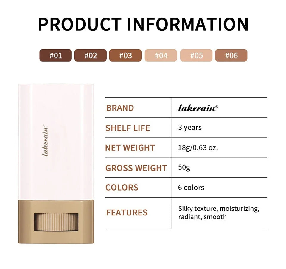 6 Color Flawless Finish Foundation Stick