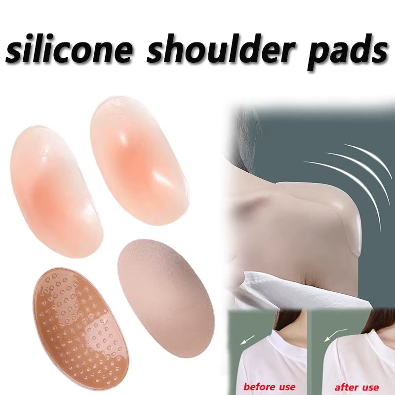Invisible silicone shoulder pads for dresses, designed to enhance shoulder contour with soft lift and all-day comfort
