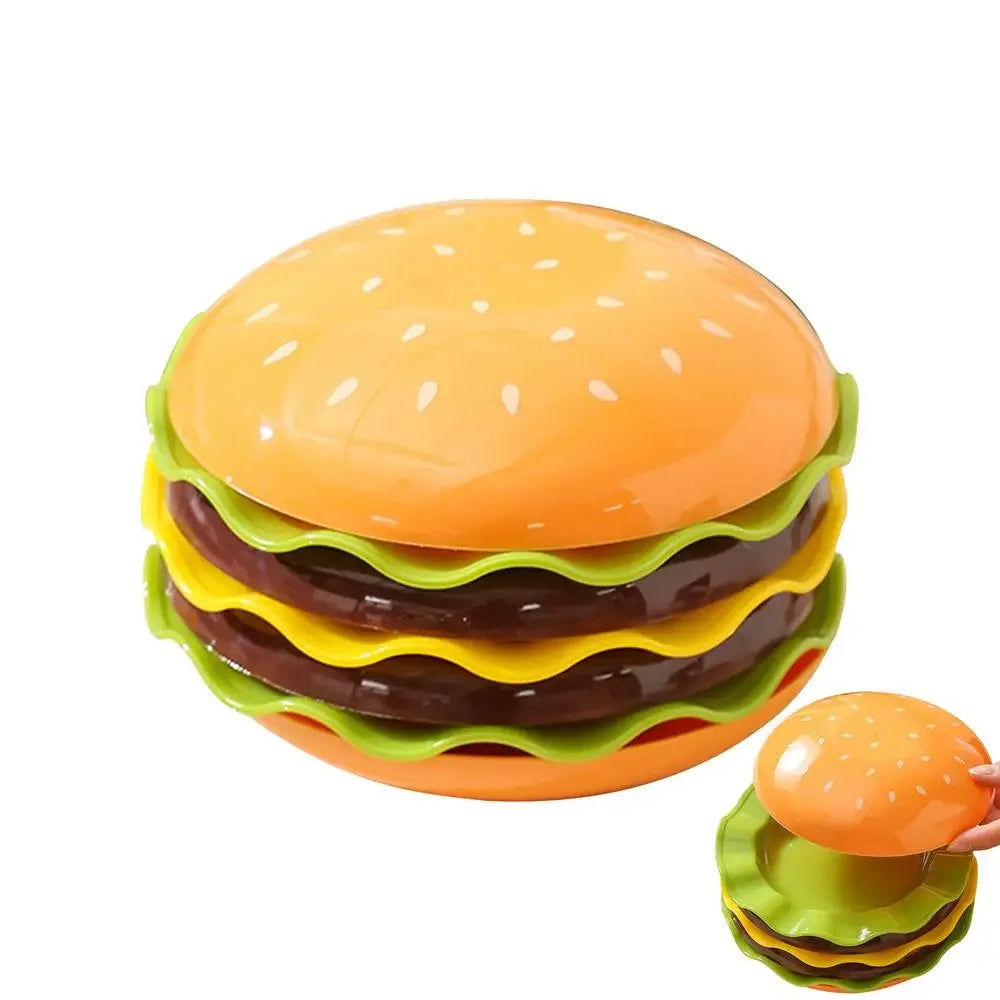 Stackable Hamburger Plate Set