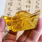 Feng Shui Citrine Gold Ingot (Yuan-Bao Ingot)