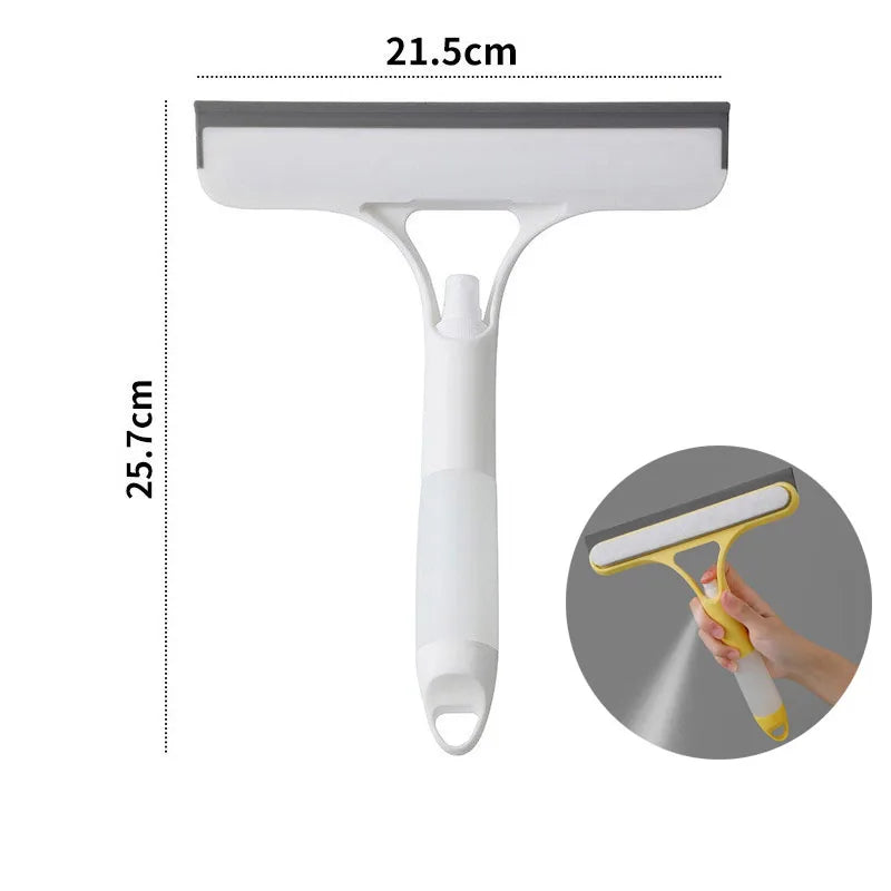 White window squeegee with 21.5 cm blade—shown against light background with labeled dimensions for precise cleaning coverage