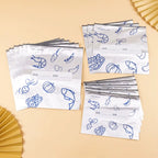 A variance size of reusable aluminum foil food storage bag, designed for freezing and preserving meat, with eco-friendly packaging.